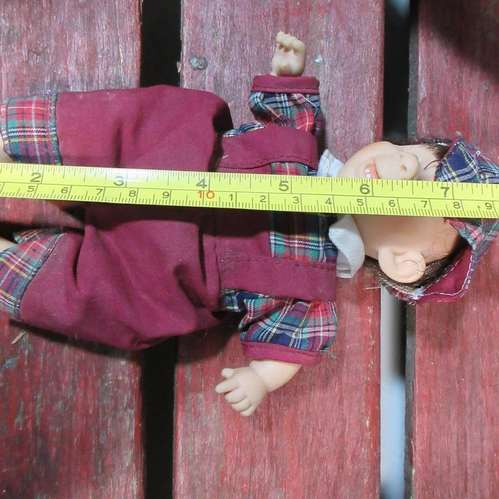 VTG GIGO My Pals Little Boy Doll Plaid Cap Overalls Smiling Blue Eyes 10.5